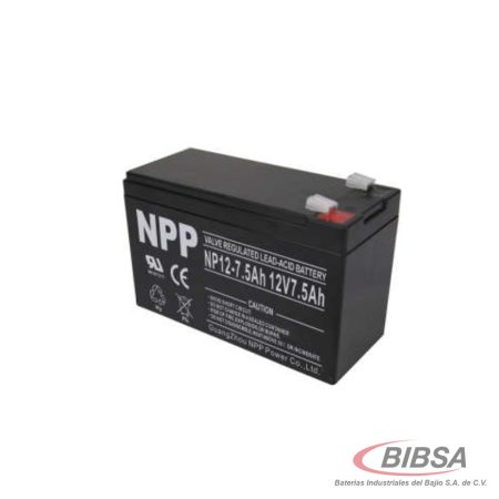 NP1275 12V 7.5AH